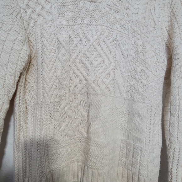Lauren Ralph Lauren wool hand knit cream sweater - Picture 4 of 10